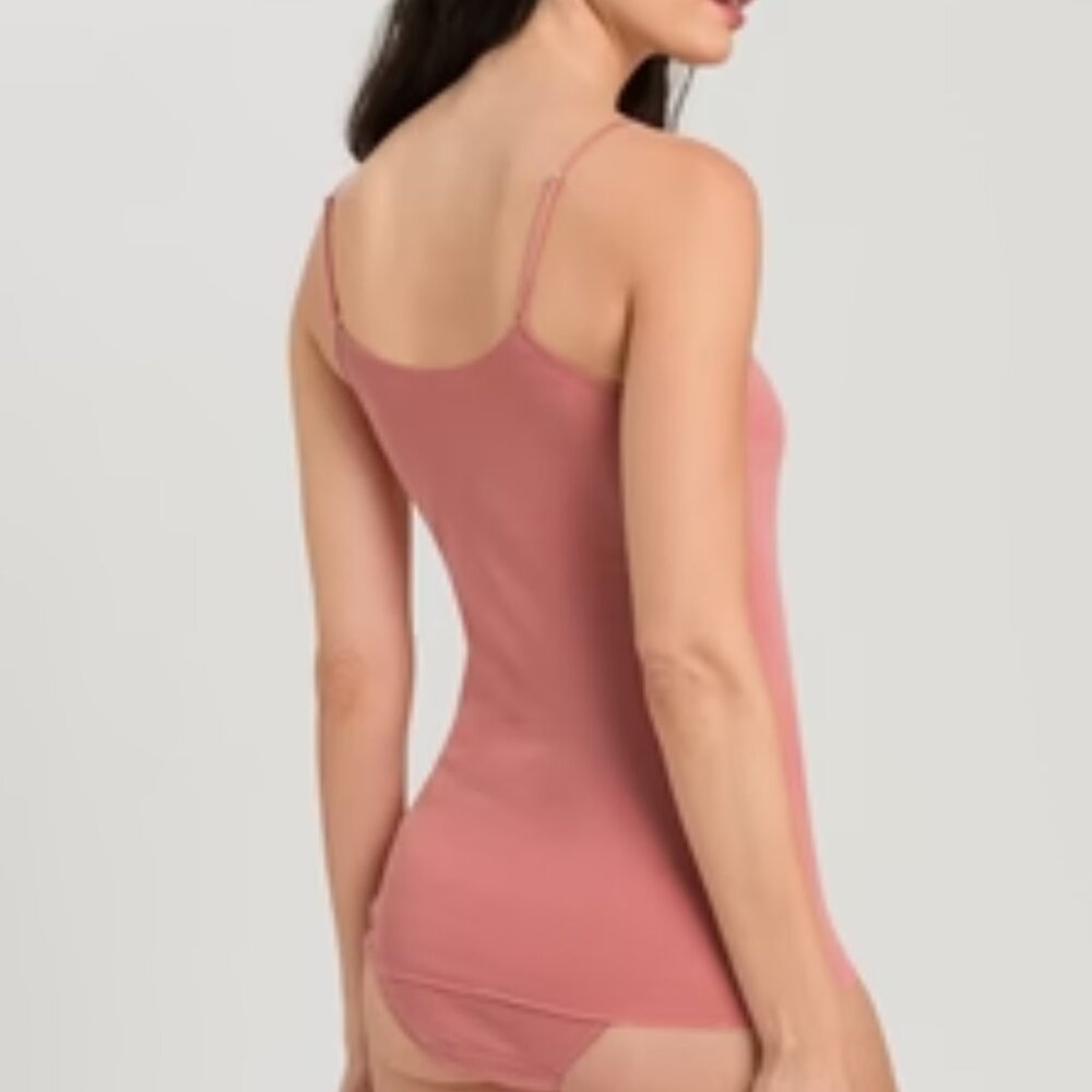 HANRO V-Neck Cotton Camisole in Sweet Pepper Size Medium Brand New NWT - Picture 3 of 6